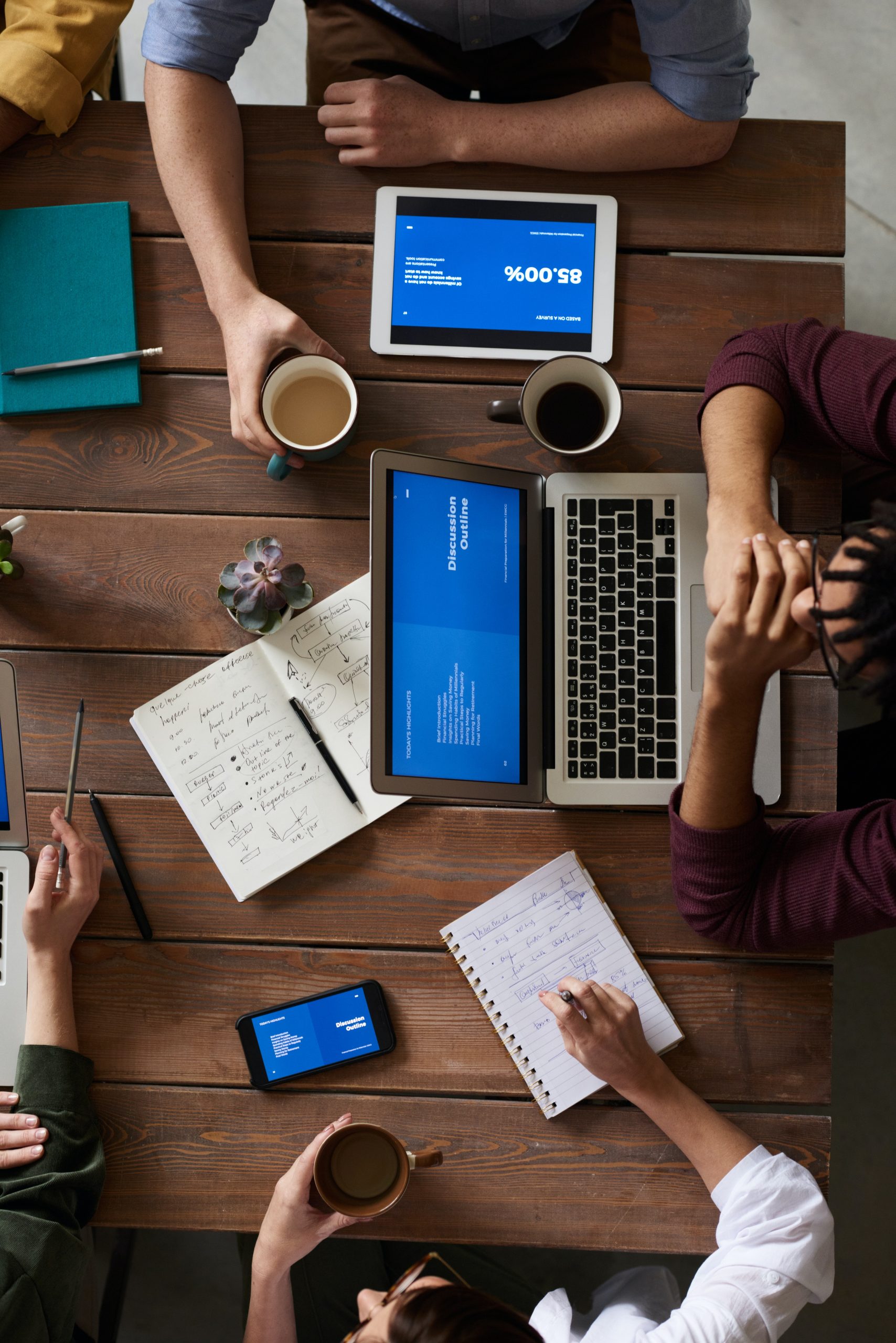 laptops and coffee on a table