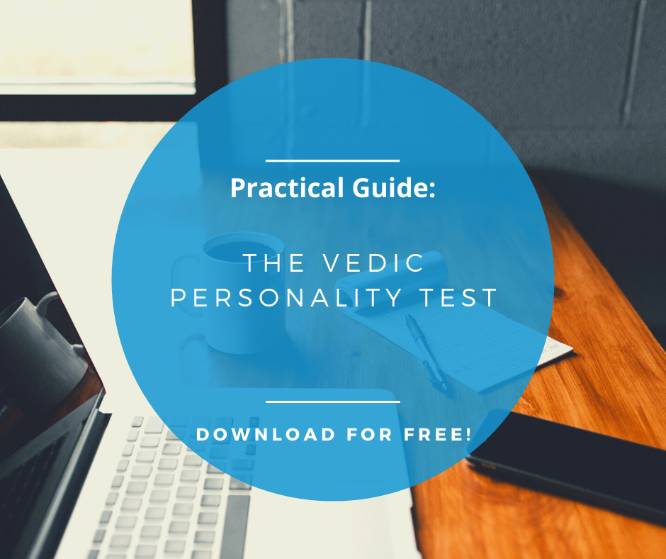 Vedic Personality Test laptop on a desk